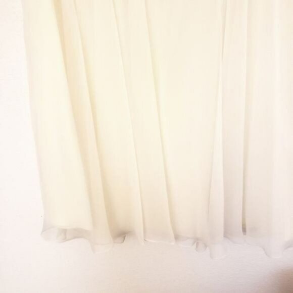 Vintage Chiffon A-Lined Cream Colored Skirt Size 24W EUC Runs Small - Picture 4 of 12